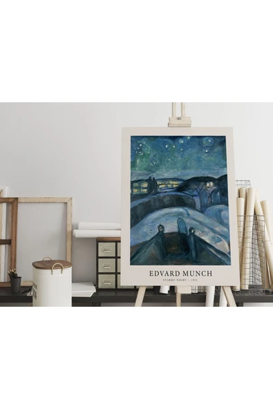 Pegziz Sanatsal Kanvas Tablo Duvar Dekorasyonu Edvard Munch Salon Dekorasyonu Duvar Tablosu ürün görseli 1