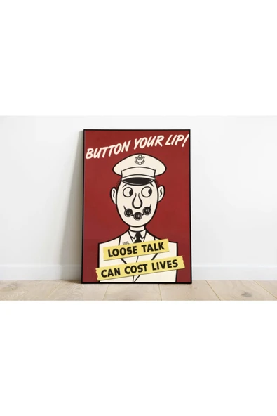 Pegziz 2. Dünya Savaşı Propaganda Vintage Sanatsal Poster 60x90cm. ürün görseli 1