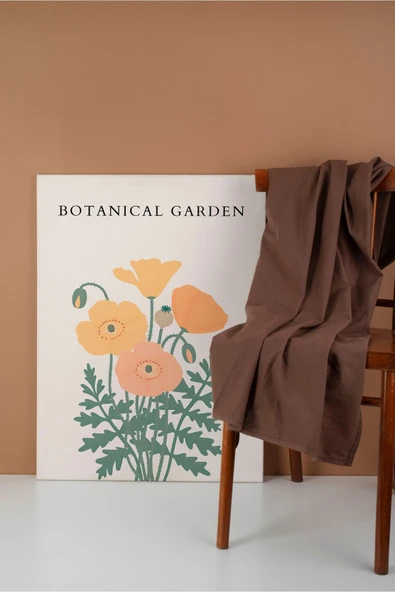 Pegziz Minimalist Botanik Renkli Çiçekler Dekoratif Kanvas Tablo - Modern Duvar Dekorasyon Sanatı ürün görseli 1