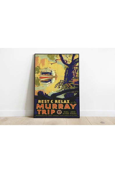 Pegziz Avustralya Vintage Sanatsal Poster 60x90cm. ürün görseli 1