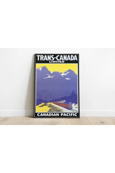 Pegziz Kanada Vintage Sanatsal Poster 60x90cm. ürün görseli 1