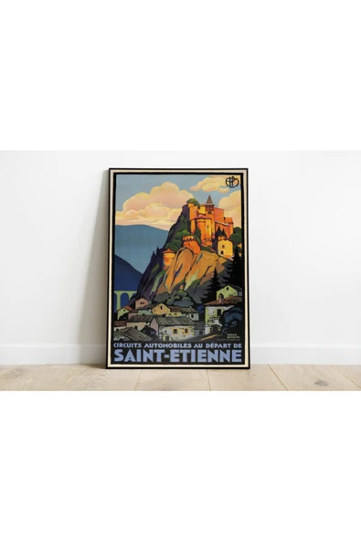 Pegziz Fransa Vintage Sanatsal Poster 60x90cm. ürün görseli 1