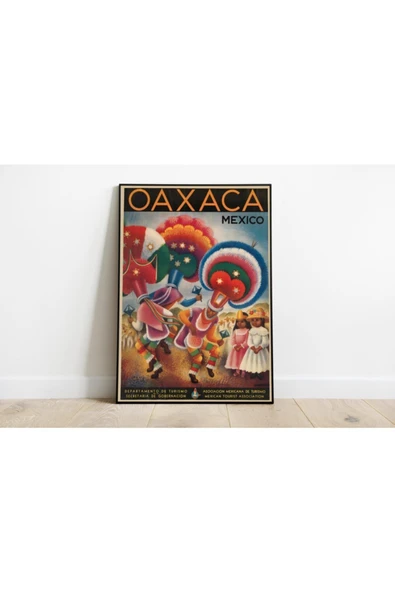 Pegziz Meksika Vintage Sanatsal Poster 60x90cm. ürün görseli 1