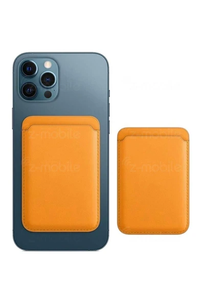 corcishop Apple Iphone 13 Ile Uyumlu Mag-safe Özellikli Cardsafe Deri Cüzdan Kartlık ürün görseli 1