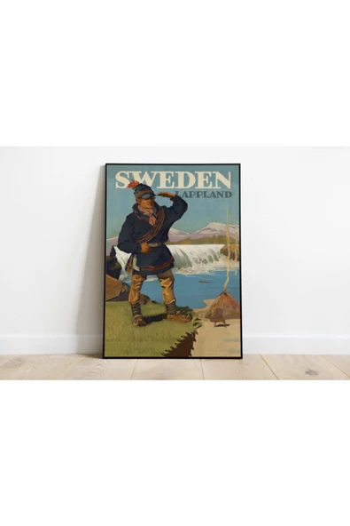 Pegziz Isveç Vintage Sanatsal Poster 60x90cm. ürün görseli 1