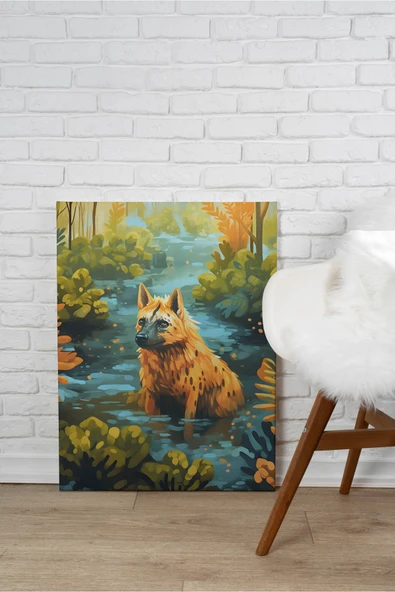 Pegziz Sırtlan Minimalist Modern Kanvas Tablo - Salon Oturma Odası Mutfak Ofis için Duvar Dekoru ürün görseli 1