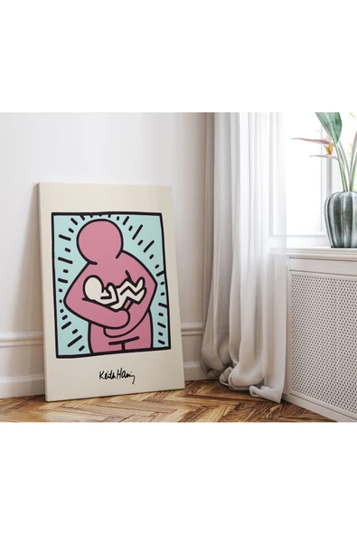 Pegziz Keith Haring Pop Art Duvar Tablosu Oda Dekorasyonu Kanvas Tablo Cafe Dekor Sanatsal Tablo ürün görseli 1