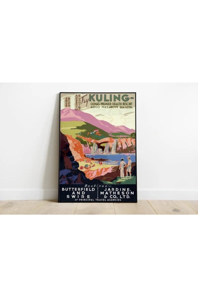 Pegziz Çin Vintage Sanatsal Poster 60x90cm. ürün görseli 1