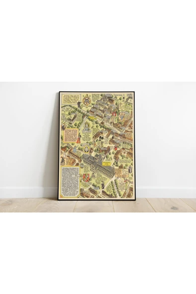 Pegziz Winchester Haritası Sanatsal Duvar Dekorasyon Poster 60x90cm. ürün görseli 1