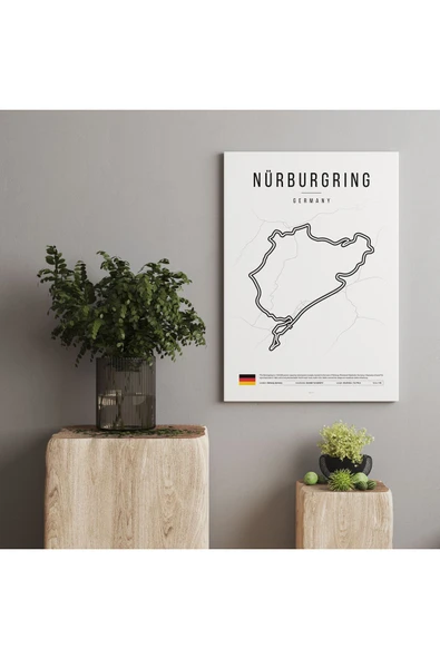 Pegziz Almanya Nürburgring Pisti Formula 1 Kanvas Tablo Duvar Dekorasyon Sanatsal Tablo ürün görseli 1