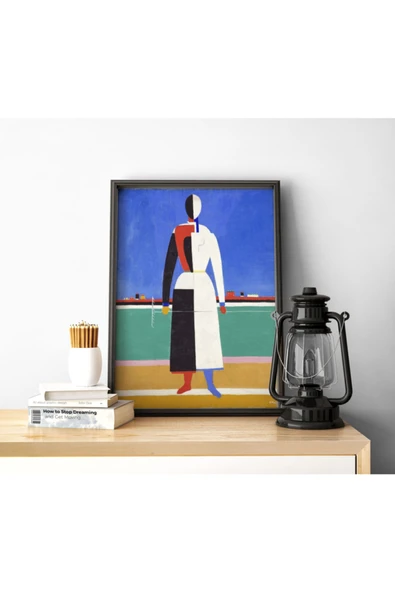 Pegziz Kazimir Malevich Woman With Rake Sanatsal Poster 60x90cm. ürün görseli 1