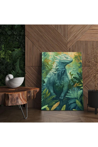 Pegziz iguana Minimalist Modern Kanvas Tablo - Salon Oturma Odası Mutfak Ofis için Duvar Dekoru ürün görseli 1