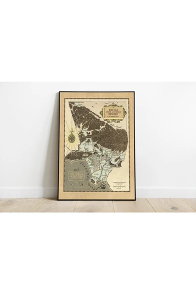 Pegziz Los Angeles Haritası Sanatsal Duvar Dekorasyon Poster 60x90cm. ürün görseli 1