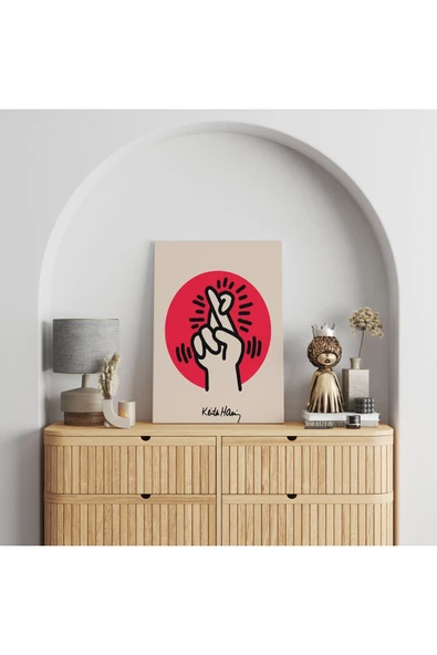 Pegziz Keith Haring Sanatsal Kanvas Tablo Cafe Dekorasyon Duvar Tablosu ürün görseli 1