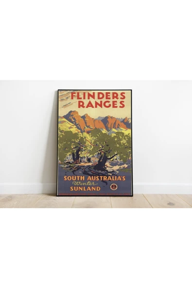 Pegziz Avustralya Vintage Sanatsal Poster 60x90cm. ürün görseli 1