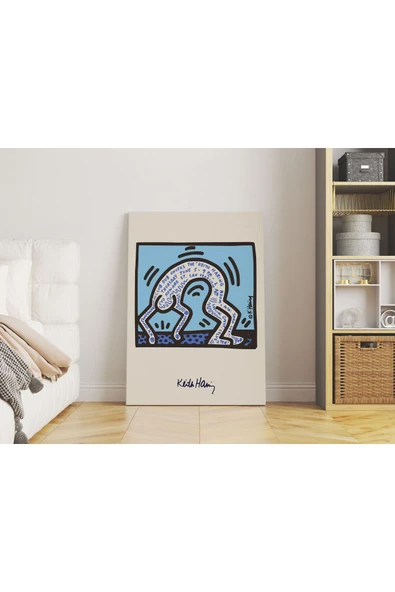 Pegziz Pop Art Kanvas Tablo Salon Dekorasyon Keith Haring Sanatsal Tablo ürün görseli 1
