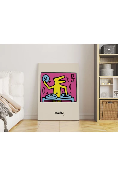 Pegziz Duvar Dekorasyon Kanvas Tablo Pop Art Keith Haring Sanatsal Tablo Salon Duvar Dekorasyonu ürün görseli 1
