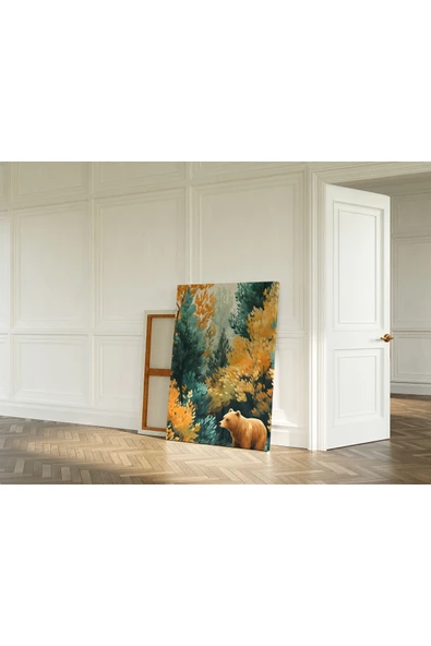 Pegziz Ayı Minimalist Modern Kanvas Tablo - Salon Oturma Odası Mutfak Ofis için Duvar Dekoru ürün görseli 1