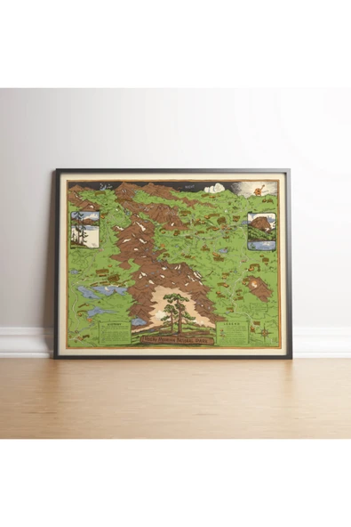 Pegziz Amerika Vintage Sanatsal Poster 60x90cm. ürün görseli 1