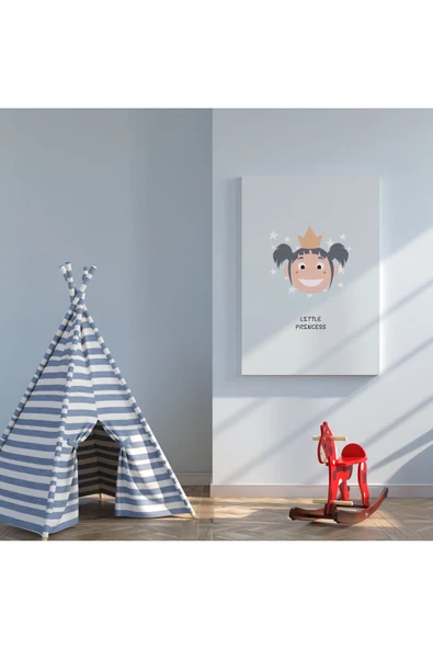 Pegziz Minik Prenses Modern Kanvas Tablo - Bebek Odası Dekorasyon - Çocuk Odası Tablo ürün görseli 1