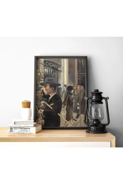 Pegziz George Grosz Street Scene Sanatsal Poster 60x90cm. ürün görseli 1