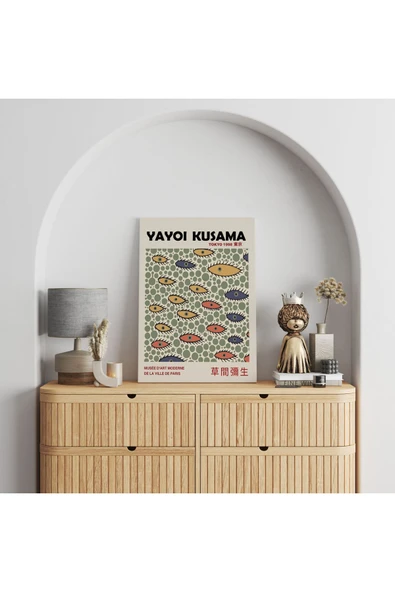 Pegziz Yayoi Kusama Sanatsal Kanvas Tablo Salon Duvar Dekorasyonu Modern Tablo Oda Dekor Duvar Tablosu ürün görseli 1
