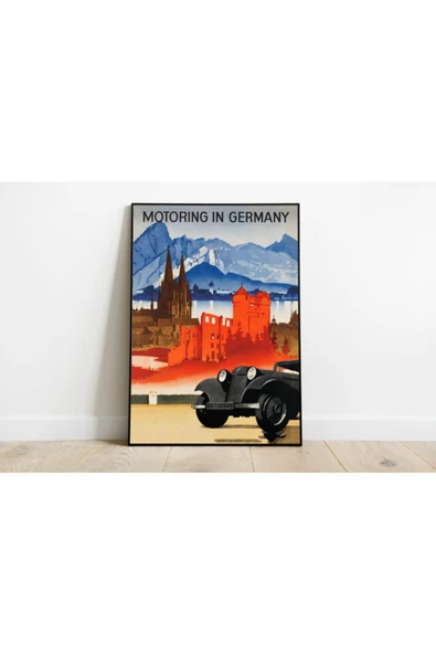 Pegziz Almanya Vintage Sanatsal Poster 60x90cm. ürün görseli 1