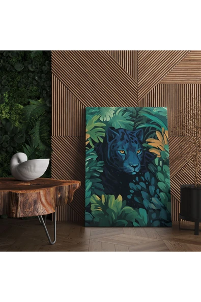 Pegziz Panter Minimalist Modern Kanvas Tablo - Salon Oturma Odası Mutfak Ofis için Duvar Dekoru ürün görseli 1