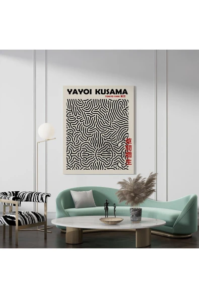 Pegziz Pop Art Ev Dekorasyonu Kanvas Tablo Yayoi Kusama Modern Sanatsal Tablo Cafe Dekor ürün görseli 1