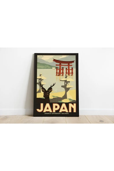 Pegziz Japonya Vintage Sanatsal Poster 60x90cm. ürün görseli 1