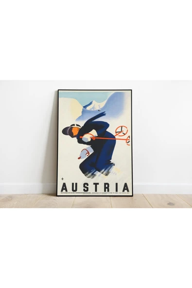 Pegziz Avusturya Vintage Sanatsal Poster 60x90cm. ürün görseli 1