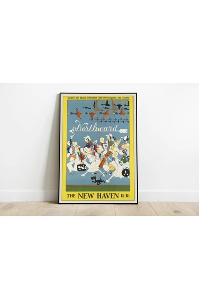 Pegziz Amerika Vintage Sanatsal Poster 60x90cm. ürün görseli 1