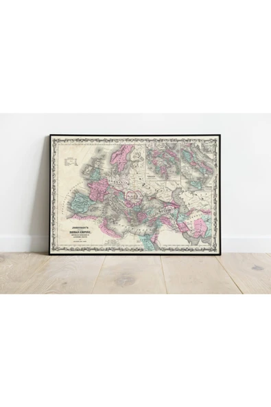 Pegziz Roma Imparatorluğu Haritası Sanatsal Duvar Dekorasyon Poster 60x90cm. ürün görseli 1