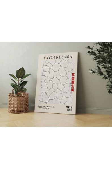 Pegziz Sanatsal Kanvas Tablo Duvar Dekorasyonu Yayoi Kusama Salon Dekorasyonu Duvar Tablosu ürün görseli 1
