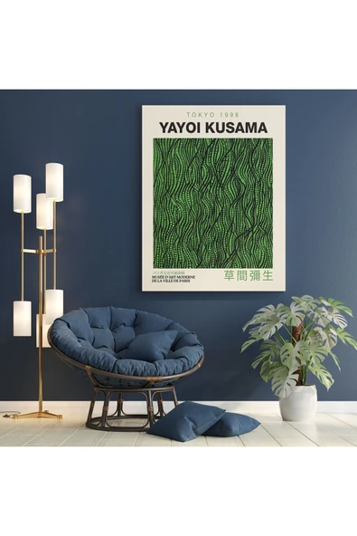 Pegziz Yayoi Kusama Pop Art Sanatsal Kanvas Tablo Salon Duvar Dekorasyon Cafe Dekor Duvar Tablosu ürün görseli 1