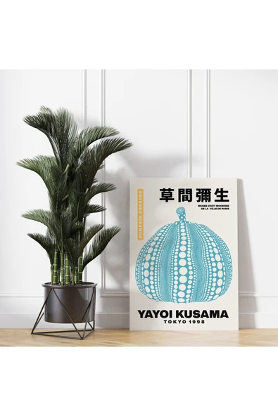 Pegziz Sanatsal Tablo Salon Duvar Dekorasyonu Yayoi Kusama Kanvas Tablo Cafe Dekor Modern Tablo ürün görseli 1