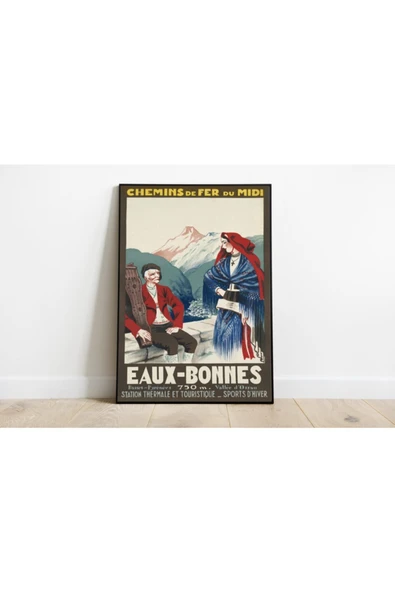Pegziz Fransa Vintage Vintage Sanatsal Poster 60x90cm. ürün görseli 1