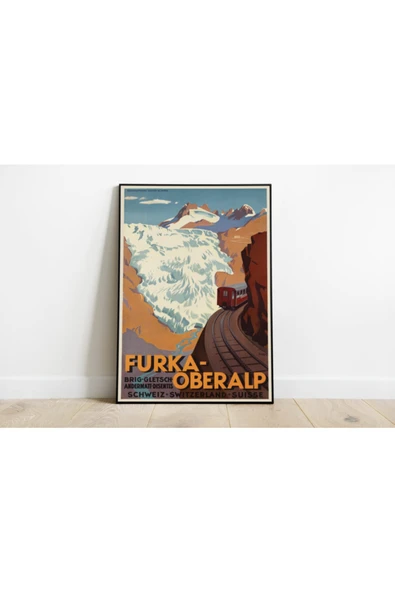 Pegziz Isviçre Vintage Sanatsal Poster 60x90cm. ürün görseli 1