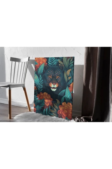 Pegziz Panter Minimalist Modern Kanvas Tablo - Salon Oturma Odası Mutfak Ofis için Duvar Dekoru ürün görseli 1