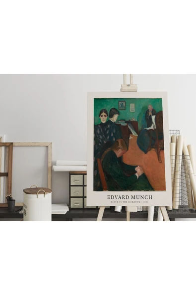 Pegziz Edvard Munch Sanatsal Tablo Salon Duvar Dekroasyonu Kanvas Tablo ürün görseli 1