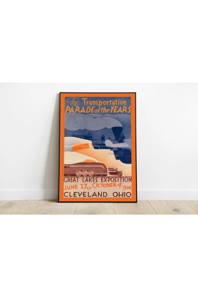 Pegziz Amerika Vintage Sanatsal Poster 60x90cm. ürün görseli 1