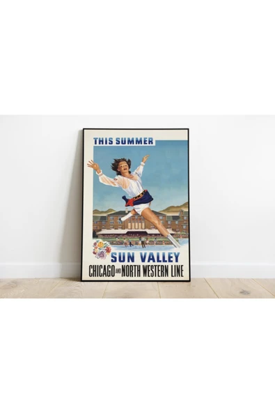 Pegziz Amerika Vintage Sanatsal Poster 60x90cm. ürün görseli 1