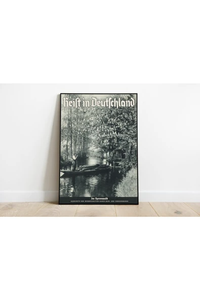 Pegziz Almanya Vintage Sanatsal Poster 60x90cm. ürün görseli 1
