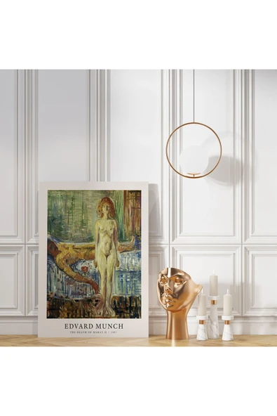 Pegziz Salon Duvar Dekorasyonu Sanatsal Tablo Edvard Munch Kanvas Tablo Oda Duvar Dekor ürün görseli 1