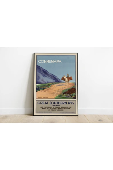 Pegziz Irlanda Vintage Sanatsal Poster 60x90cm. ürün görseli 1
