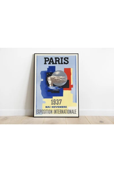 Pegziz Paris Vintage Sanatsal Poster 60x90cm. ürün görseli 1