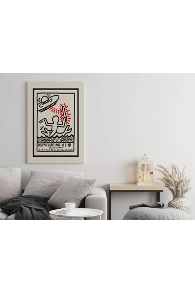 Pegziz Oda Dekorasyon Pop Art Kanvas Tablo Keith Haring Sanatsal Tablo Salon Dekorasyonu Duvar Tablosu ürün görseli 1