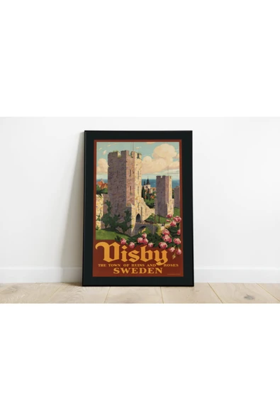Pegziz Isveç Vintage Sanatsal Poster 60x90cm. ürün görseli 1