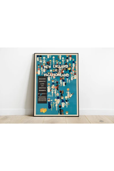 Pegziz Amerika Vintage Sanatsal Poster 60x90cm. ürün görseli 1