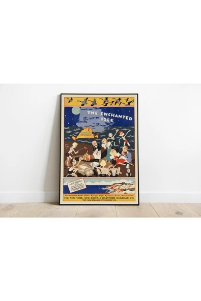 Pegziz Amerika Vintage Sanatsal Poster 60x90cm. ürün görseli 1